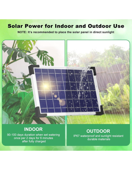 Sistema de Riego por Goteo Solar 5W Lewisia con Temporizador