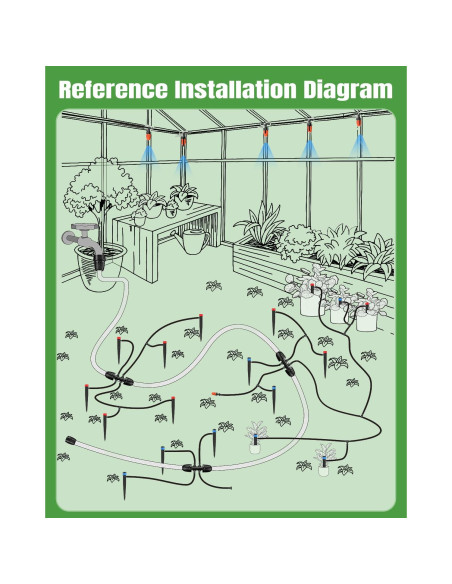 Kit de Riego por Goteo Pawfly 240 pies con Accesorios Kit de Riego por Goteo Pawfly 240 pies con Accesorios
