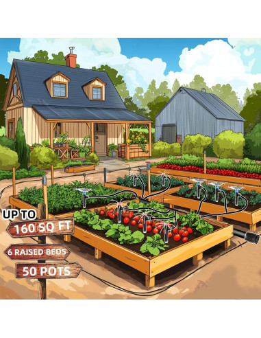 Sistema de Riego por Goteo Johnny's E-special 70m Kit Completo