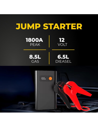 Arrancador de Salto RAPIKITS ST-148 14800mAh 12V Pantalla LCD