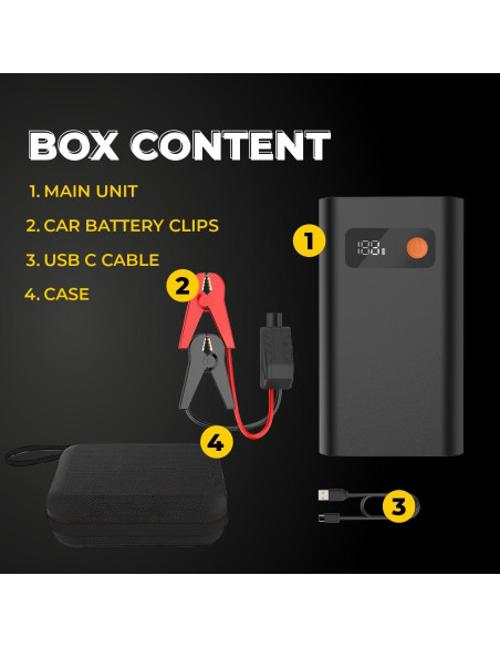 Arrancador de Salto RAPIKITS ST-148 14800mAh 12V Pantalla LCD Arrancador de Salto RAPIKITS ST-148 14800mAh 12V Pantalla LCD