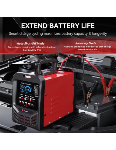 Cargador de Batería Automático Andeman 12V/24V 15A con Modo Invierno