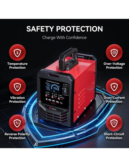 Cargador de Batería Automático Andeman 12V/24V 15A con Modo Invierno