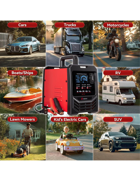 Cargador de Batería Automático Andeman 12V/24V 15A con Modo Invierno