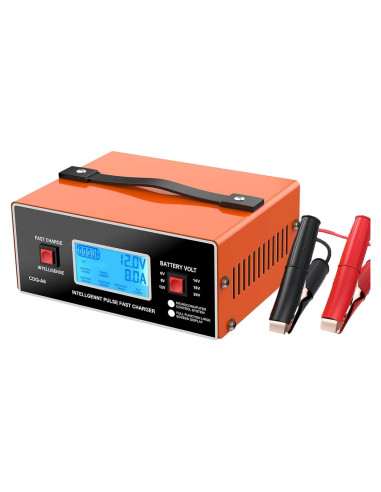 Cargador de Batería Inteligente JYEASTZ 6-24V 0-10A Naranja