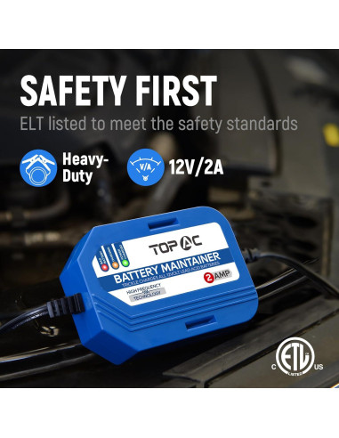 Cargador de Batería Automático TOPAC 12V 2A para Coche