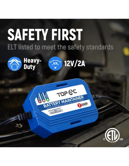 Cargador de Batería Automático TOPAC 12V 2A para Coche