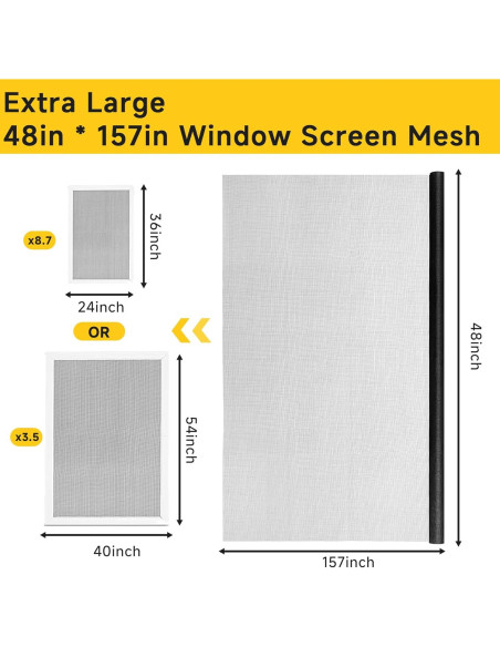 Kit de Reemplazo de Pantalla de Ventana GlowGeek 121.92x396.22cm