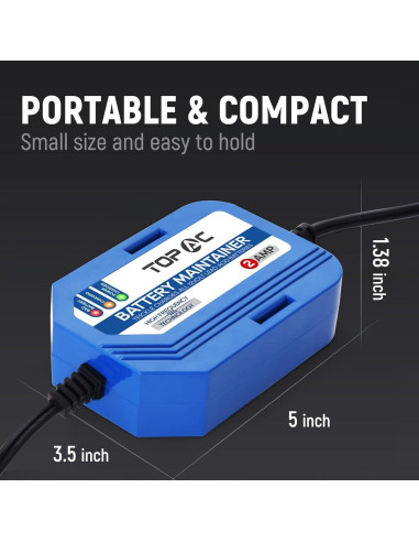 Cargador de Batería Automático TOPAC 12V 2A para Coche