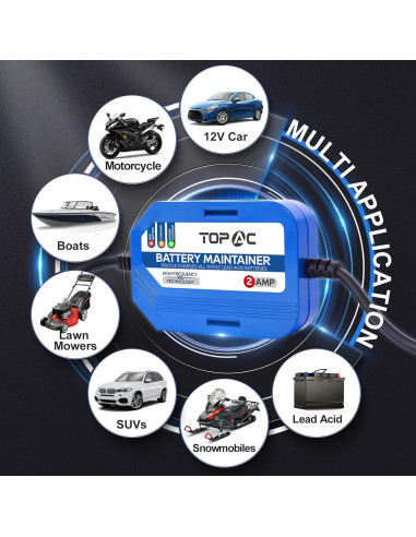 Cargador de Batería Automático TOPAC 12V 2A para Coche