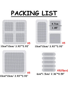 Kit de Reparación de Pantallas de Ventana VEINARDYL 20 Piezas 2m 2