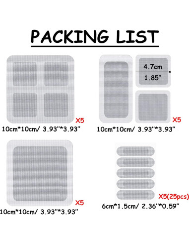 Kit de Reparación de Pantallas de Ventana VEINARDYL 20 Piezas 2m