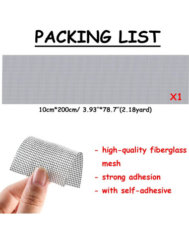 Kit de Reparación de Pantallas de Ventana VEINARDYL 20 Piezas 2m