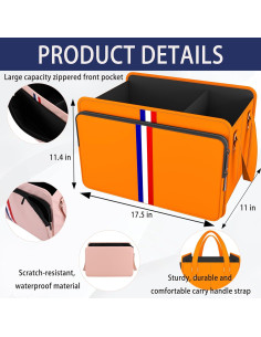 Organizador de Maletero Homeve Impermeable 3 Compartimentos Naranja 2