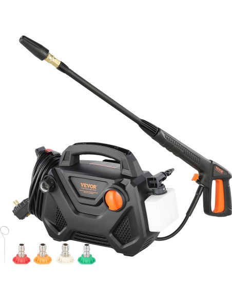 Lavadora a Presión Eléctrica VEVOR 2150 PSI 6.6 kg 5 Boquillas