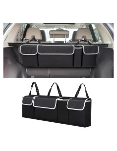Organizador de Maletero de Coche Osilly con Tapa y 4 Bolsillos
