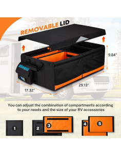 Organizador de Almacenamiento Kohree 81L para RV - Impermeable y Plegable 2