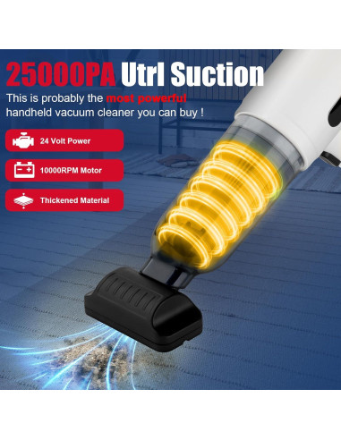 Aspiradora de Mano Runful MD-16 25000PA 4000mAh Inalámbrica