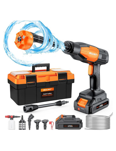 Lavadora a Presión Inalámbrica SEALIGHT 970 PSI 6-en-1