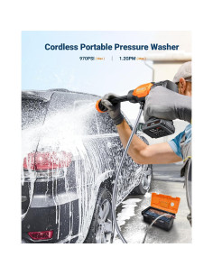 Lavadora a Presión Inalámbrica SEALIGHT 970 PSI 6-en-1 2
