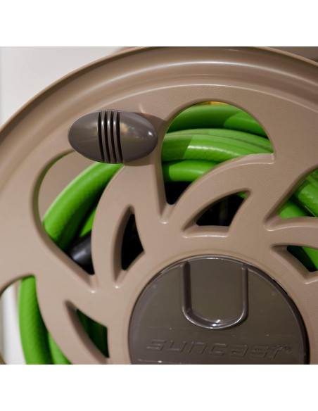 Carrete de Manguera Montado en Pared Suncast 125' Marrón Oscuro