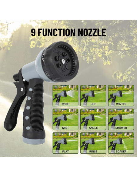 Carrete de Manguera Retráctil Elementool 30.48m 9 Funciones