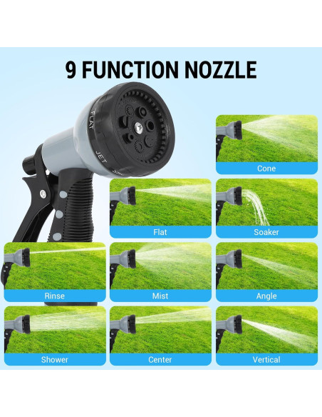 Carrete de Manguera Retráctil Elementool 30.48m 9 Funciones