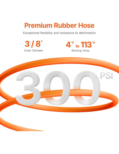 Carrete de Manguera de Aire Retráctil VEVOR 3/8" x 15m 300PSI