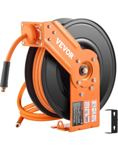 Carrete de Manguera de Aire Retráctil VEVOR 3/8" x 15m 300PSI