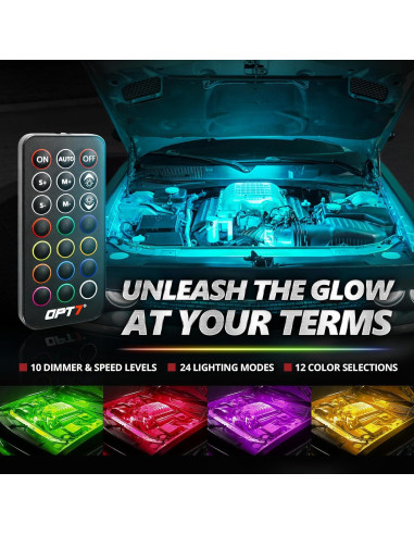 Luces LED de Motor OPT7 Aura Pro 30.48 cm RGB Impermeables