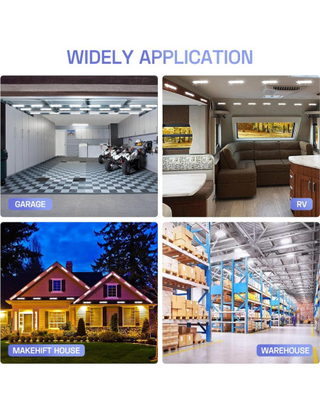 Kit de Luces LED de Tira Trixcoin 12V 120 LEDs Blanca para Coche