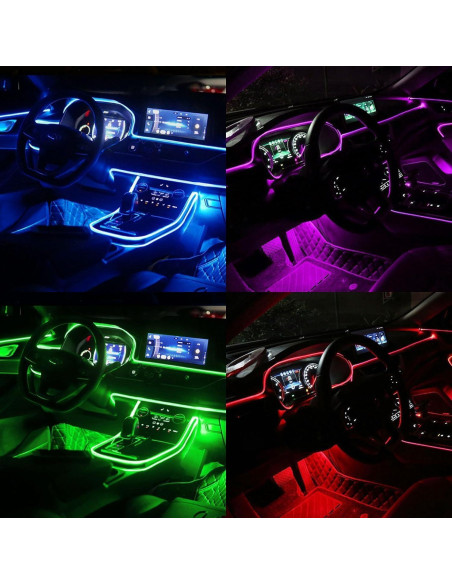 Luces LED de Coche SAMGCHI 2 en 1 4m RGB Control APP RF