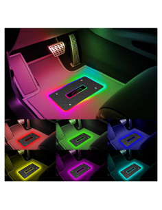 Luces LED de tira Hemei LFM001 para interior de coche, 4 unidades