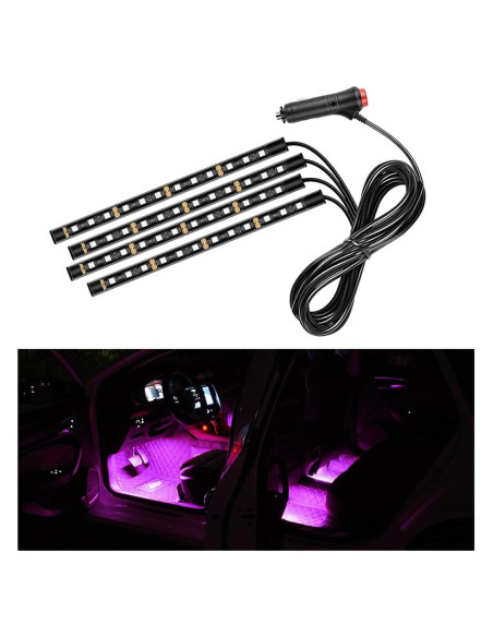 Tira de Luz LED para Auto Ohleats Rosa Púrpura 48 LED
