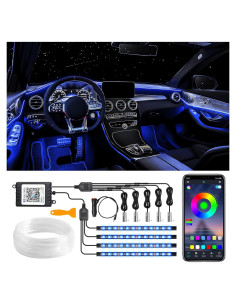 Luces LED de tira FICOLPO D-9 en 1 RGB para coche 12V