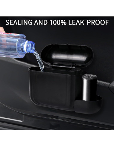 Basurero de Coche LEIWOOR a Prueba de Fugas con Tapa - Compacto y Multiusos