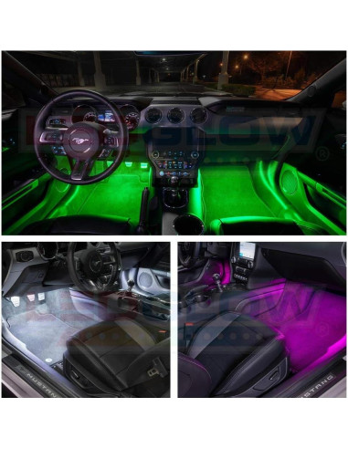 Kit de Iluminación LED Interior Multicolor Bluetooth LEDGlow 8 Piezas