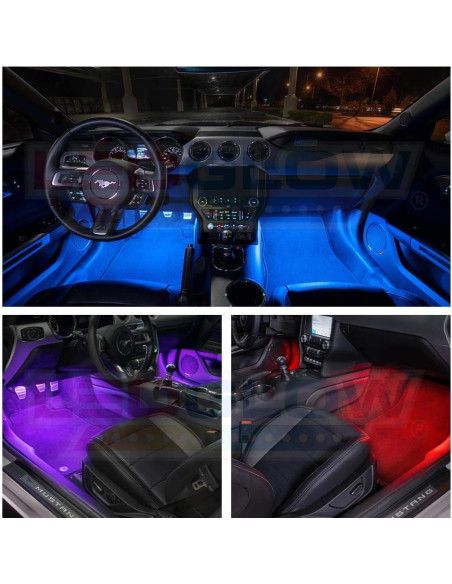 Kit de Iluminación LED Interior Multicolor Bluetooth LEDGlow 8 Piezas