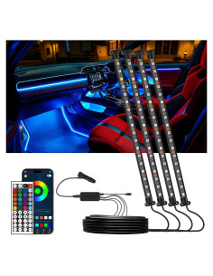 Luces LED RGB Interior de Coche KEEPDSGN 72 LEDs 12V