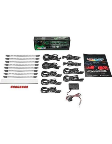 Kit de Iluminación LED Interior Multicolor Bluetooth LEDGlow 8 Piezas
