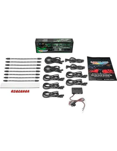 Kit de Iluminación LED Interior Multicolor Bluetooth LEDGlow 8 Piezas