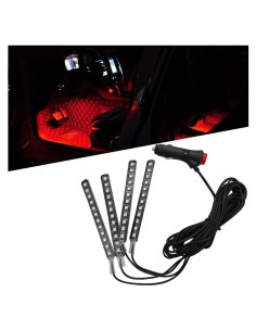 Tira de Luz LED Interior de Coche Osilly 12V Rojo 150 cm
