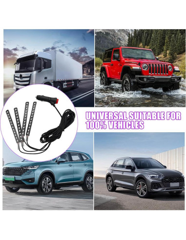 Tira de Luz LED Interior de Coche Osilly 12V Rojo 150 cm