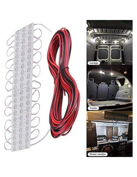 Kit de Luces LED Interior ROYFACC 60 LEDs 12V para Van