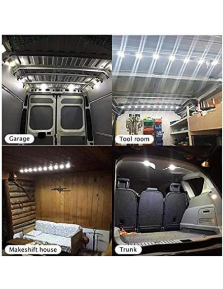 Kit de Luces LED Interior ROYFACC 60 LEDs 12V para Van