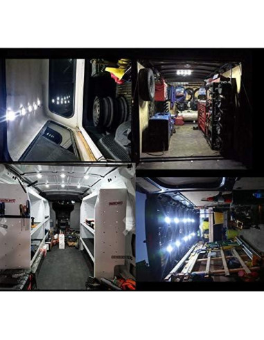 Kit de Luces LED Interior ROYFACC 60 LEDs 12V para Van