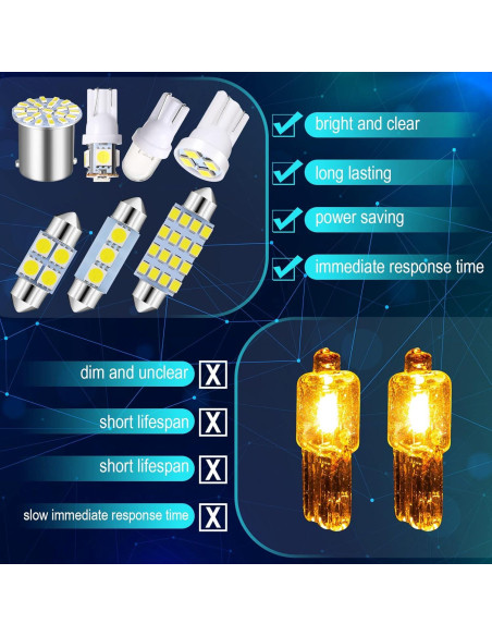 Kit de 70 Bombillas LED Frienda para Automóvil - Luz Interior 12V