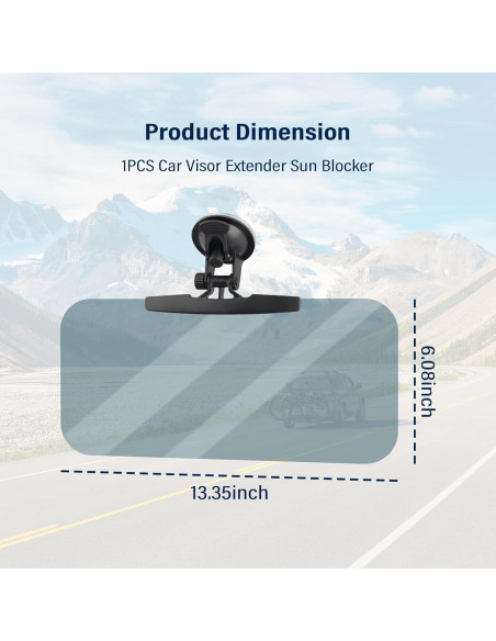 Extensor de Visera Solar Figpade Ajustable 180 para Coche