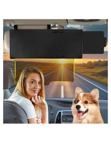 Extensor de Visera de Sol HUJIKF Retráctil 33 cm Anti-Deslumbrante