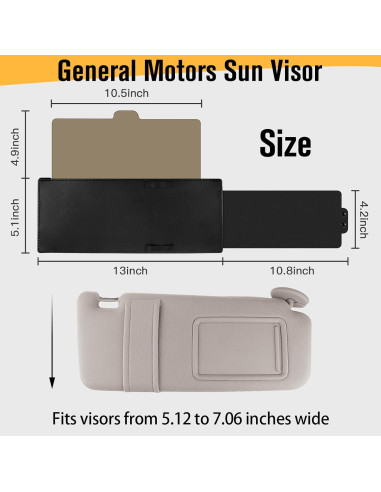 Extensor de Visera de Sol HUJIKF Retráctil 33 cm Anti-Deslumbrante